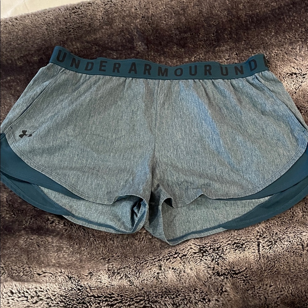 Under Armour Women's Athletic Shorts in Gray and Teal
